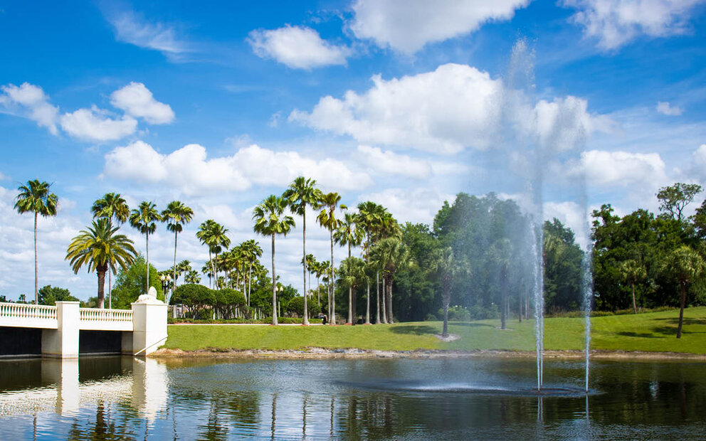 Fountain and Scenery at Star Island Resort Orlando, Florida