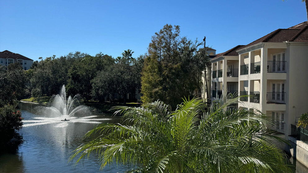 a fountain in the water