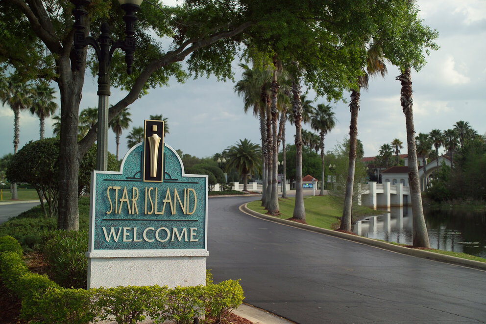 Entrance to Star Island Resort and Club in Orlando, Florida
