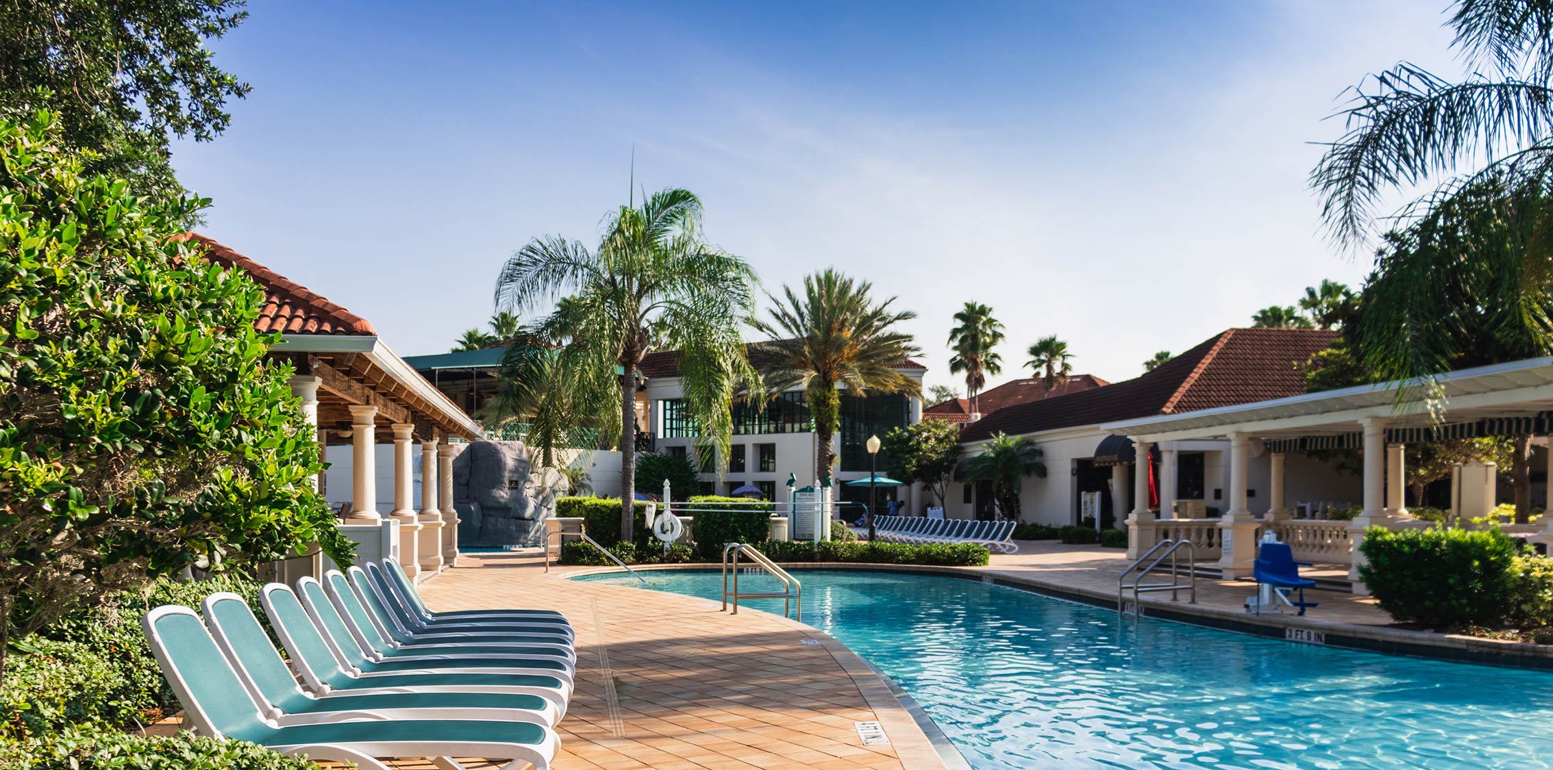 Image of the Pool with Handicap Assist Chair